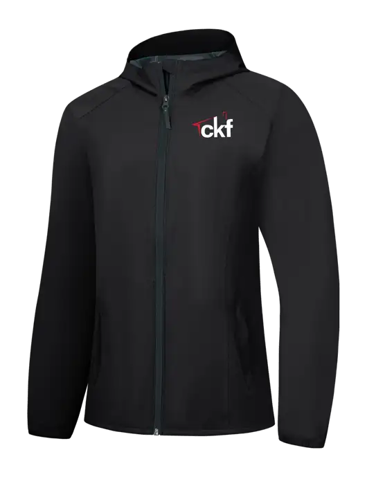 Womens Black Essential Rain Jacket w/CKF Logo