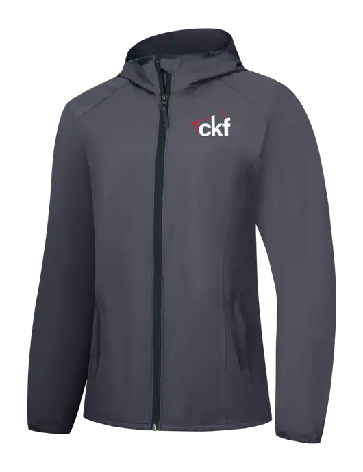 Womens Dark Grey Essential Rain Jacket w/CKF Logo