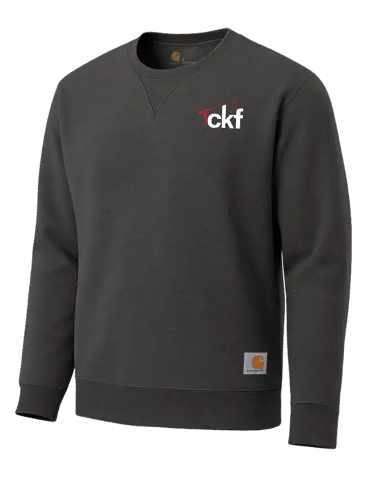 Carhartt Dark Grey Heather Midweight Crewneck Sweatshirt w/CKF Logo
