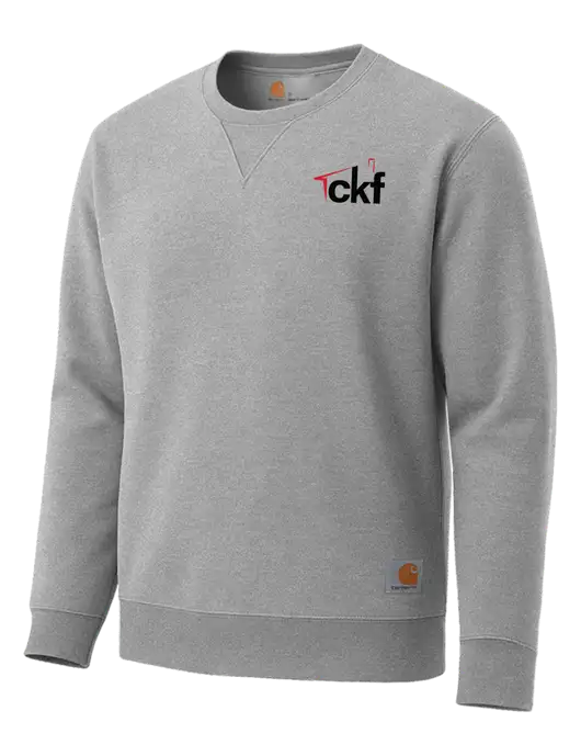 Carhartt Light Grey Heather Midweight Crewneck Sweatshirt w/CKF Logo