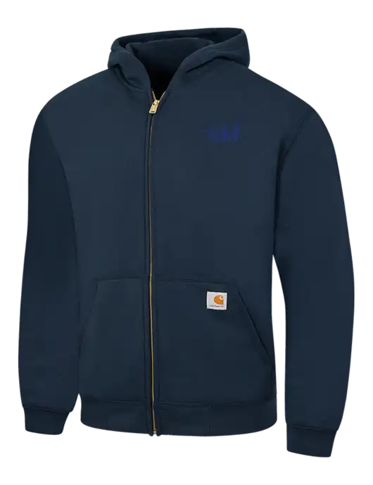 Carhartt Navy Midweight Hooded Zip-Front Sweatshirt w/CKF Logo