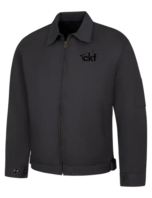 Red Kap Dark Grey Slash Pocket Jacket w/CKF Logo