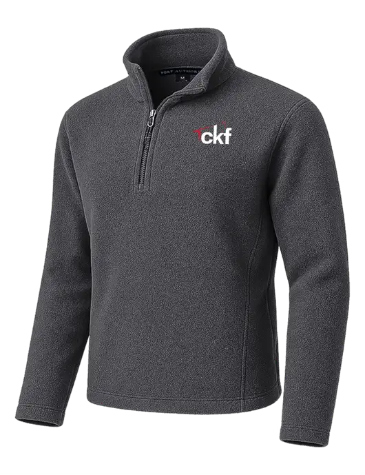 Dark Grey Fleece 1/4-Zip Pullover w/CKF Logo