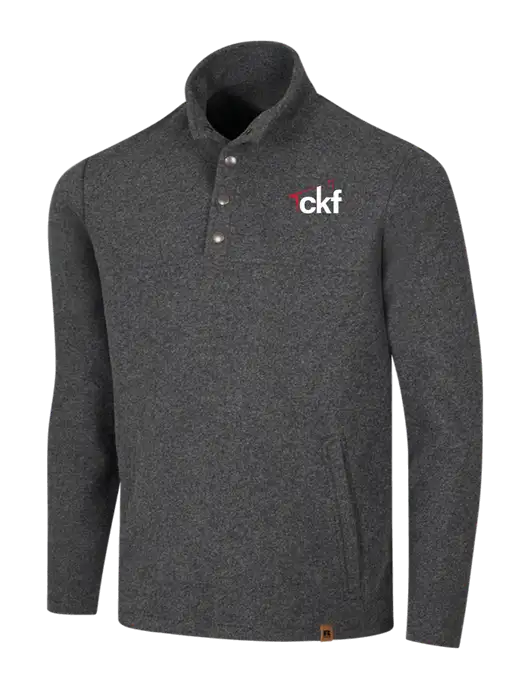 Russell Outdoors Dark Grey Heather Basin Snap Pullover w/CKF Logo